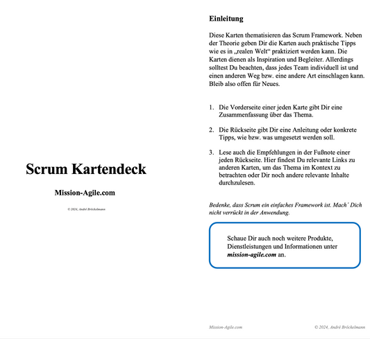 Scrum Kartendeck